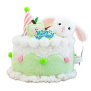 Simulated Creative Birthday Cake Plush Toy - Soft Plush Stuffed Toy With Realistic Cake Design, Creative Birthday-Themed Decorative Plushie - For , Birthday Celebrations,