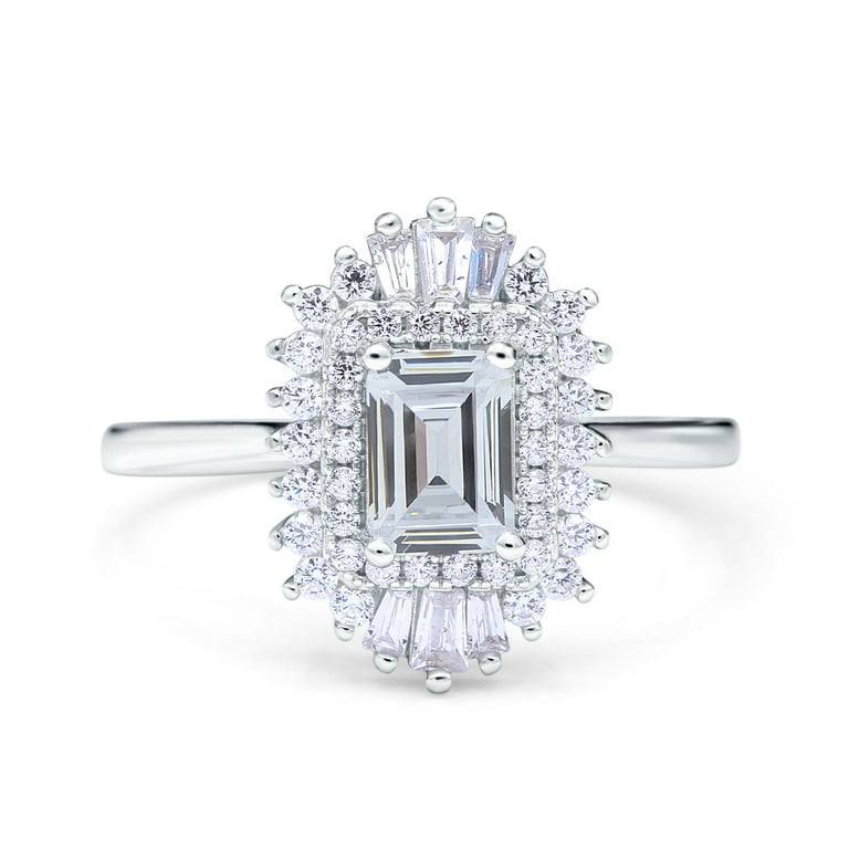 Art deco cubic zirconia rings sales
