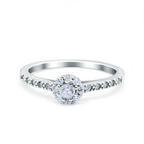 Simulated Cubic Zirconia Size-5 Art Deco Band Wedding Ring 925 Sterling Silver