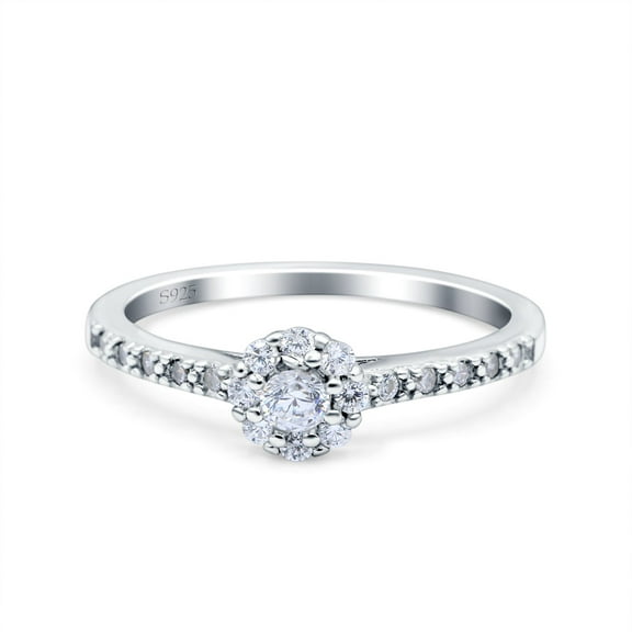 Simulated Cubic Zirconia Size-5 Art Deco Band Wedding Ring 925 Sterling Silver