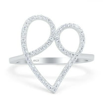 Simulated Cubic Zirconia Size-5 Art Deco Pear Halo Wedding Engagement Bridal Ring 925 Sterling Silver