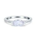 thumbnail image 1 of Simulated Cubic Zirconia Size-5 Art Deco Wedding Bridal Ring Marquise 925 Sterling Silver, 1 of 7