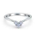 thumbnail image 1 of Simulated Cubic Zirconia Size-5 Geometric Heart Band Wedding Ring 925 Sterling Silver, 1 of 7