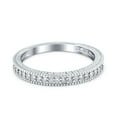 thumbnail image 1 of Simulated Cubic Zirconia Size-5 Half Eternity Band Bridal Stacking Wedding Engagement Ring 925 Sterling Silver, 1 of 7