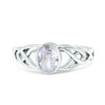 thumbnail image 1 of Simulated Cubic Zirconia Size-5 Infinity Twisted Wedding Ring Oval Cut 925 Sterling Silver, 1 of 7