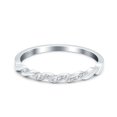 thumbnail image 1 of Simulated Cubic Zirconia Size-5 Twist Infinity Band Ring Wedding Band 925 Sterling Silver, 1 of 7