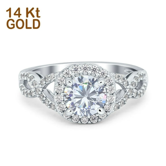 Simulated Cubic Zirconia Size-7 Vintage Art Deco Infinity Shank Wedding Engagement Ring Solid 925 Sterling Silver