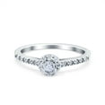 thumbnail image 1 of Simulated Cubic Zirconia Size-8 Art Deco Band Wedding Ring 925 Sterling Silver, 1 of 7