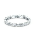 thumbnail image 1 of Simulated Cubic Zirconia Size-9 Full Eternity Stackable Ring Wedding Band 925 Sterling Silver, 1 of 7