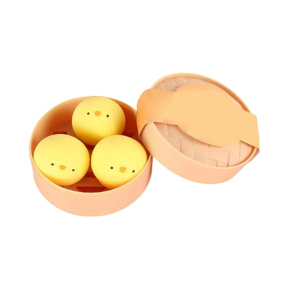 Simulated Decompression Buns Squishy, Animals Design Squishy Balls, Daily Office & At Home Simulated Bun Stress Ball, Adults Squeeze-With steamer
