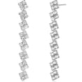 thumbnail image 1 of Humble Chic Silver Tone Rhinestone Earrings for Women - Dangling Earrings for Women, 1 of 10