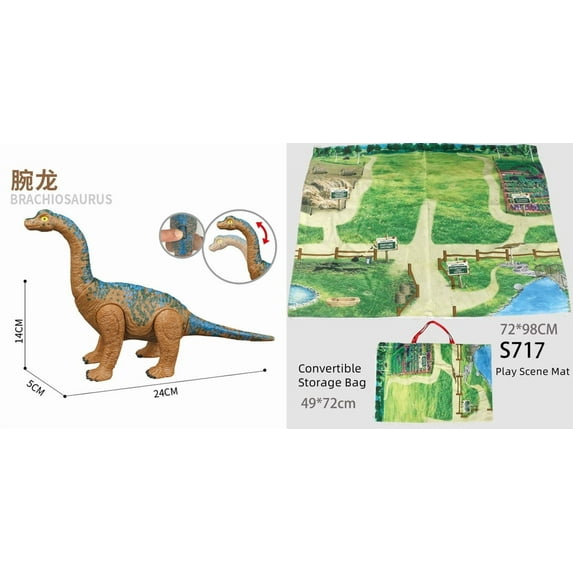 Simulated Dinosaur Toys for Toddlers, Realistic Jurassic World Toys for Kids, Jumbo Dinosaur Toys for Boys and Girls Gift(BRACHIOSAURUS+S717)