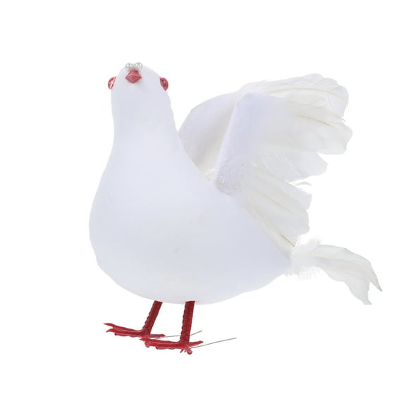 Simulated Dove of Peace Toy Fake White Doves Figurines Home Decor Outdoor Ornaments Birds