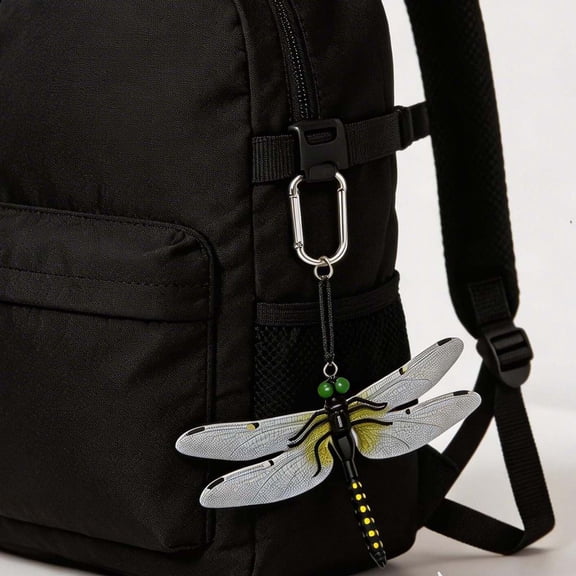 Simulated Dragonfly Outdoor Hanging Ornament, Fake Insect Mosquito Repellent Model Decor, Weatherproof Pendant for Yard, Garden, Fence & Window, Natural Pest Deterrent Accessory, Memorial Gifts, E
