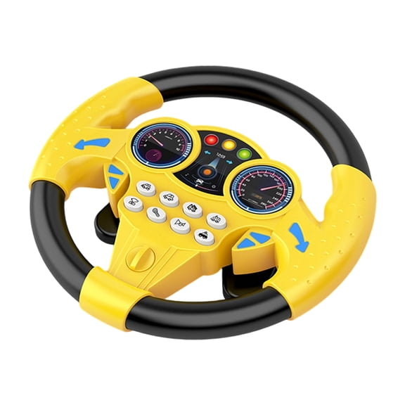 Simulated Driving Steering Wheel Toy with Sound for Little Car Enthusiasts Over Age 3 Early Learning