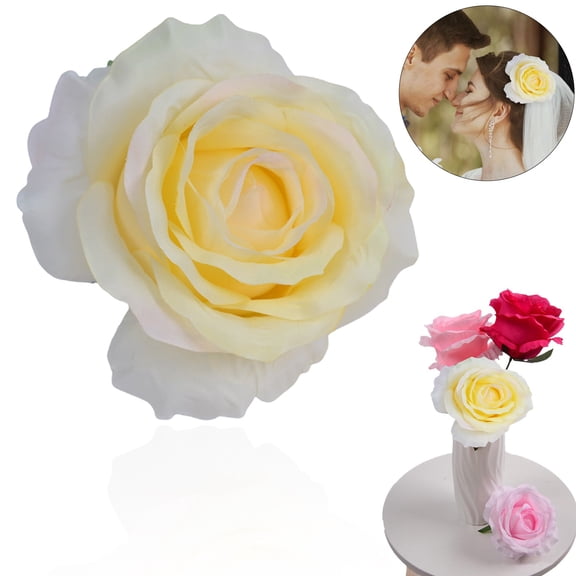 Simulated Edge Anna Rose Head Simulated Flower(4.33", 1PC)