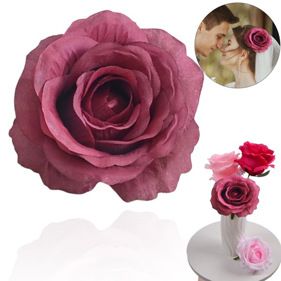 Simulated Edge Anna Rose Head Simulated Flower(4.33", 1PC)