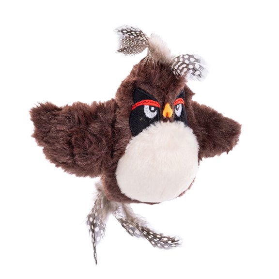 Simulated Electronic Bird Pet Toy Featuring Touch Activated Chirping Flapping USB Powered