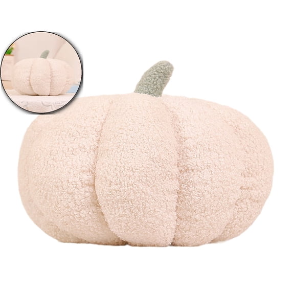 Simulated Fall Pumpkin Shaped Throw Pillow 3D Cozy Pumpkin Plush Pillow Cushion for Autumn Halloween Thanksgiving Party Decoration Bedroom Sofa Home Couch