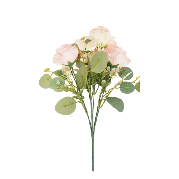 Simulated Flower 7-Head Curled Rose Bundle, Ngxiha 7 Head Artificial Ruffled Rose Bouquet for Home Decor, Faux Flowers for Wedding And Event Arrangement