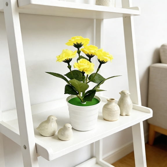 Simulated Flower Bonsai for Home Decor, Artificial Green Plants Ornament for Study Living Room Desk, No Maintenance Needed