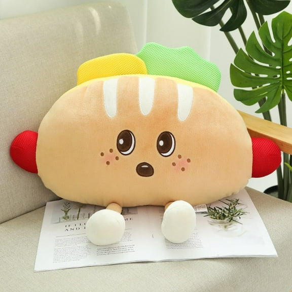 Simulated Food Plush Pillow 1Pc Soft Comfortable Highly Elastic Fun Plush Doll Cute Decoration Gift For Friends, Multi-Functional Home Decoration As Pillow Backrest Seat Cushion,