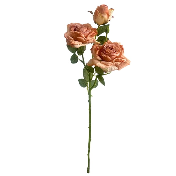 Simulated French Charcoal Rose Artificial Flower - Vintage Realistic Silk Rose Bouquet for Living Room, Dining Table Centerpiece & Home Decor - Faux Flower Arrangement,D