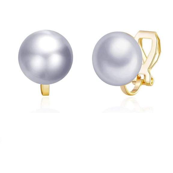 Simulated Freshwater Pearl Clip On Earrings Not Pierced Elegant Stud Jewelry For Women[Z3838]