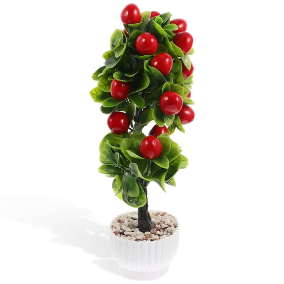 Artificial Fruit Tree Indoor Bonsai Miniature Decoration Fake Fruit Tree Potted Plants Houseplants for Indoor Outdoor Use