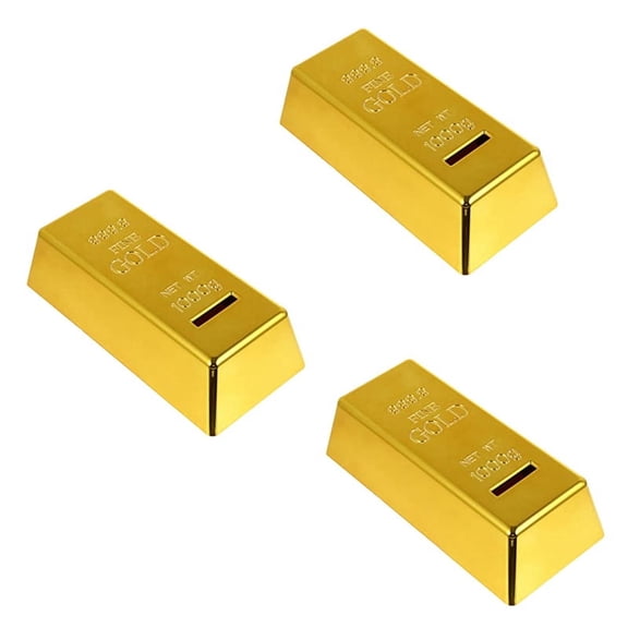 Simulated gold bricks, children's piggy bank, piggy bank
