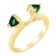thumbnail image 1 of Simulated Green Emerald Wrap Style Enhancer Ring in 14k Yellow Gold, 1 of 1