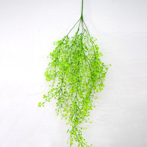 Simulated Green Plant Golden Bell Willow Wall Hanging Green, Faux Hanging Fern Plant, Polyester Plastic Blend, 80Cm Length, Indoor Outdoor Wall Home Decor, By Kingtowag