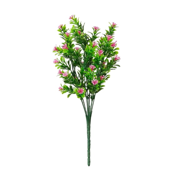 Simulated Green Plants Bundle, Artificial Milan Grass and Flower Arrangement for Indoor Decor, Realistic Fake Flora for Home, Office, and Commercial Spaces