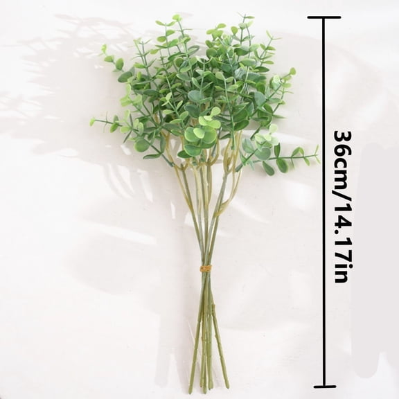 Simulated Handwritten Letter Decoration - Green Floral Home Accent, 14.2 inches (36 cm), Plastic, Multi-Purpose Use