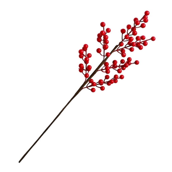 Simulated Holly Fortune Fruit Fake Flower Red Berry Bouquet For New Year