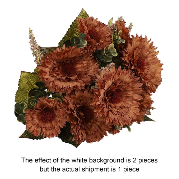 Simulated Hydrangea Peony,Artificial Flower Home Decoration for Wedding and Wall Display,Realistic Faux Floral Arrangement for Vase Centerpiece and Party Decor(Brown)
