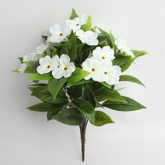 Simulated Impatiens Azalea Artificial Flowers, Realistic Home & Garden Decor, Indoor Outdoor Arrangements, Wedding Party Decoration