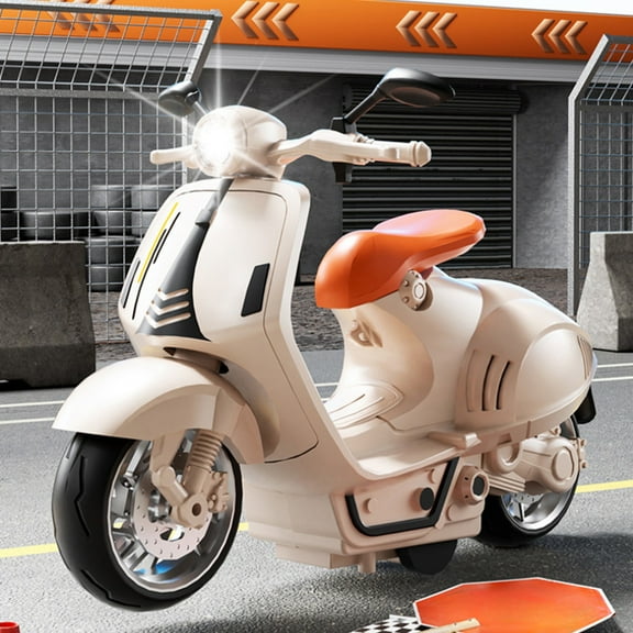Simulated Inertia Motorcycle Toy with Cool Lights & Sound Effects,Push and Go Ride On Toy for Boys Girls,Mini Bike Model for Kids Birthday Christmas Gift,Multi Color Plastic Toy Car