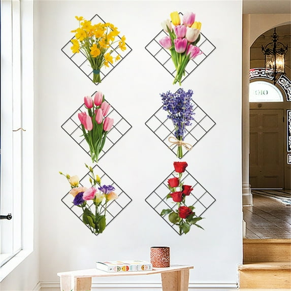 Simulated Iron Mesh Green Luo Bedroom, Living Room, Entrance, Dormitory Home Decoration Wall Stickers Wallpaper Peel and Stick, Wall Decals Clearance Under $5.00