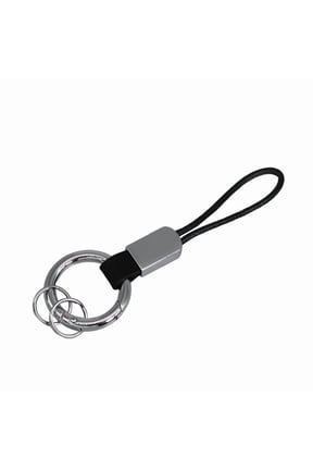Simulated Leather Keychain With Finger Ring And Adjustable Wrist Strap Trendy Key Holder For Car Keys Organization
