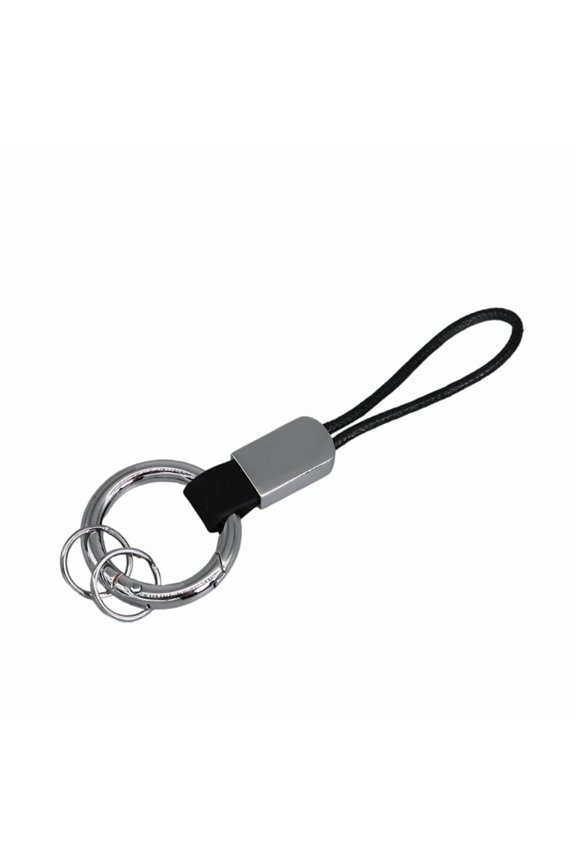 Simulated Leather Keychain With Finger Ring And Adjustable Wrist Strap Trendy Key Holder For Car Keys Organization