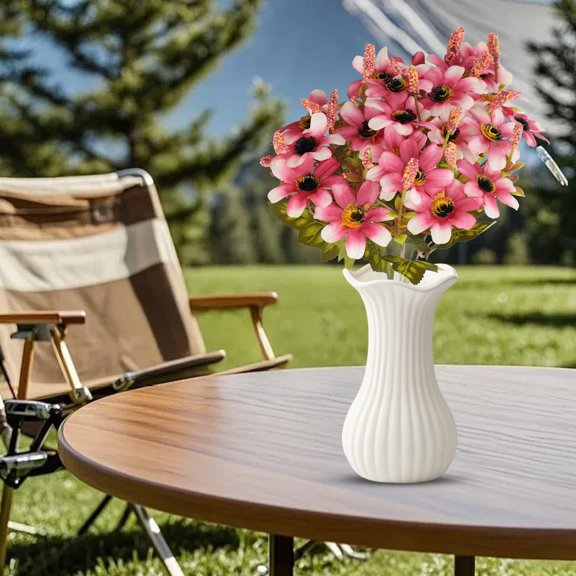 Simulated Lily Flower, Simulation Artificial Flower Bouquet, UV Resistant Fake Silk Flowers for Living Room Entrance, Wedding, Indoor Outdoor Garden, Porch & Window Box Decor (1Pcs)