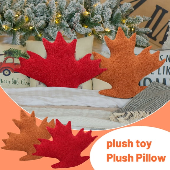 Simulated Maple Leaf Plush Doll, Stuffed Animals Plush Toys, Plush Pillow Toys, Cute Plush Dolls, Christmas Gifts