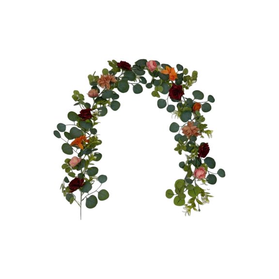 Simulated Money Leaves Roses Silk Flower Vines 180cm Long Artificial Greenery for Wedding Arches Backgrounds Home Decor 1 Piece