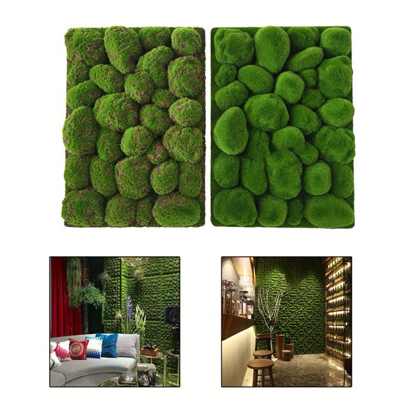 Simulated Moss Foam Board Flocking Fake Moss Stone Plant Background Wall Simulated Moss Foam Board Artificial Plants Home Décor 1 Smile Home