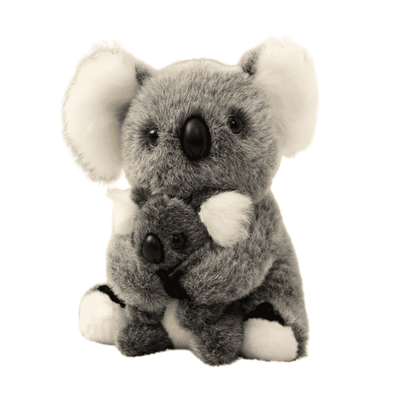 Simulated Mother Son Koala Plush Animal Toy -11 '' Cute 2pc Koala Stuffed Animal, with A Baby Koala Plush Toy