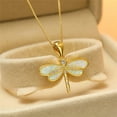 thumbnail image 1 of Simulated Opal Dragonfly Ladies' Pendant Necklace, 1 of 2