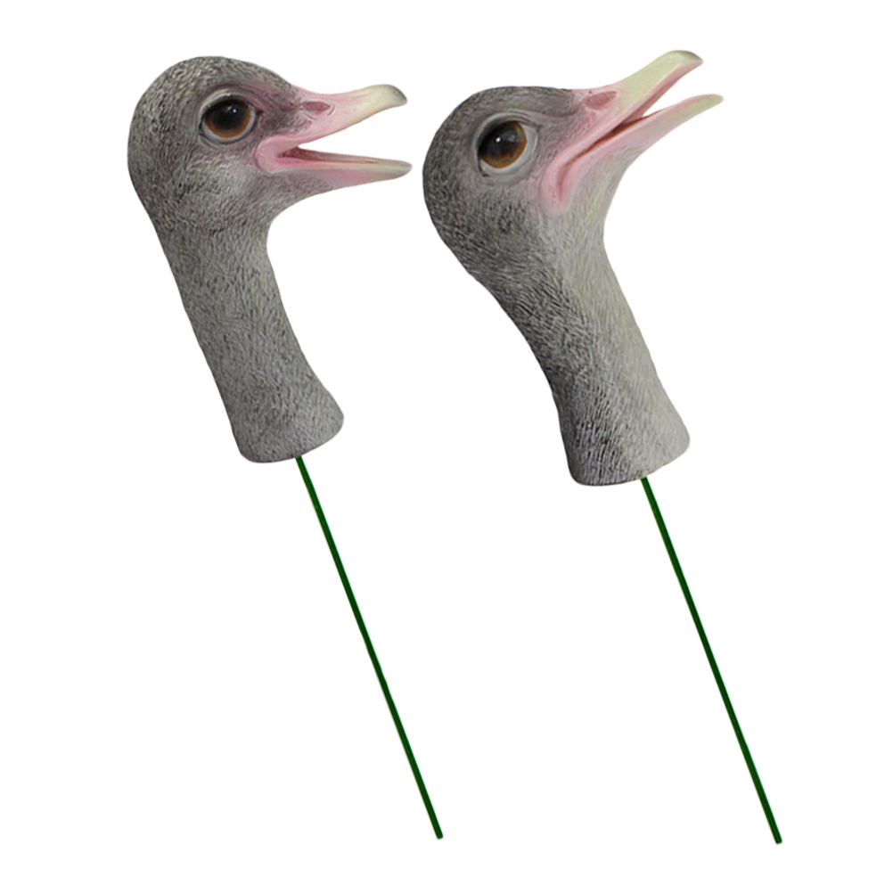 Simulated Ostrich Statue 2 Pcs Sculpture Delicate Desktop Resin Mamparas Decorativas Fiestas Living Toom Decore