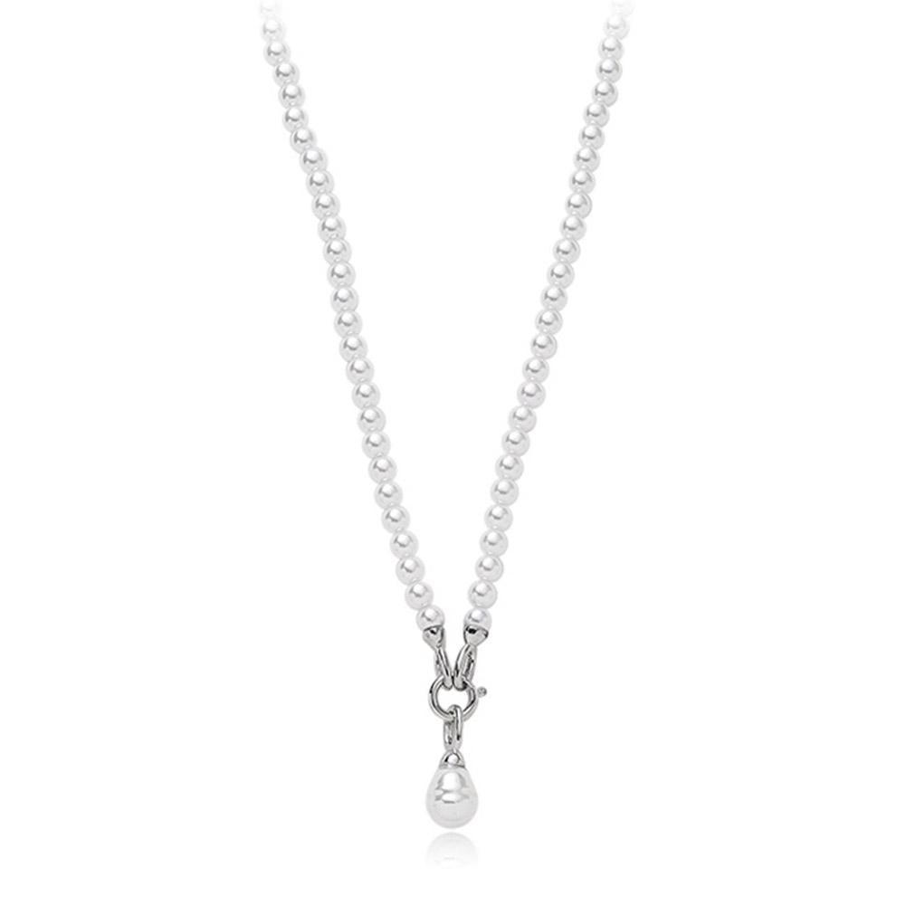 Simulated Pearl Long Necklaces-Chains Big Pendant Necklace Women ...