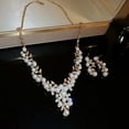 thumbnail image 1 of Simulated Pearl Necklace, High-Quality Fashion Luxury, Elegant Earrings Two-Piece Set., 1 of 13